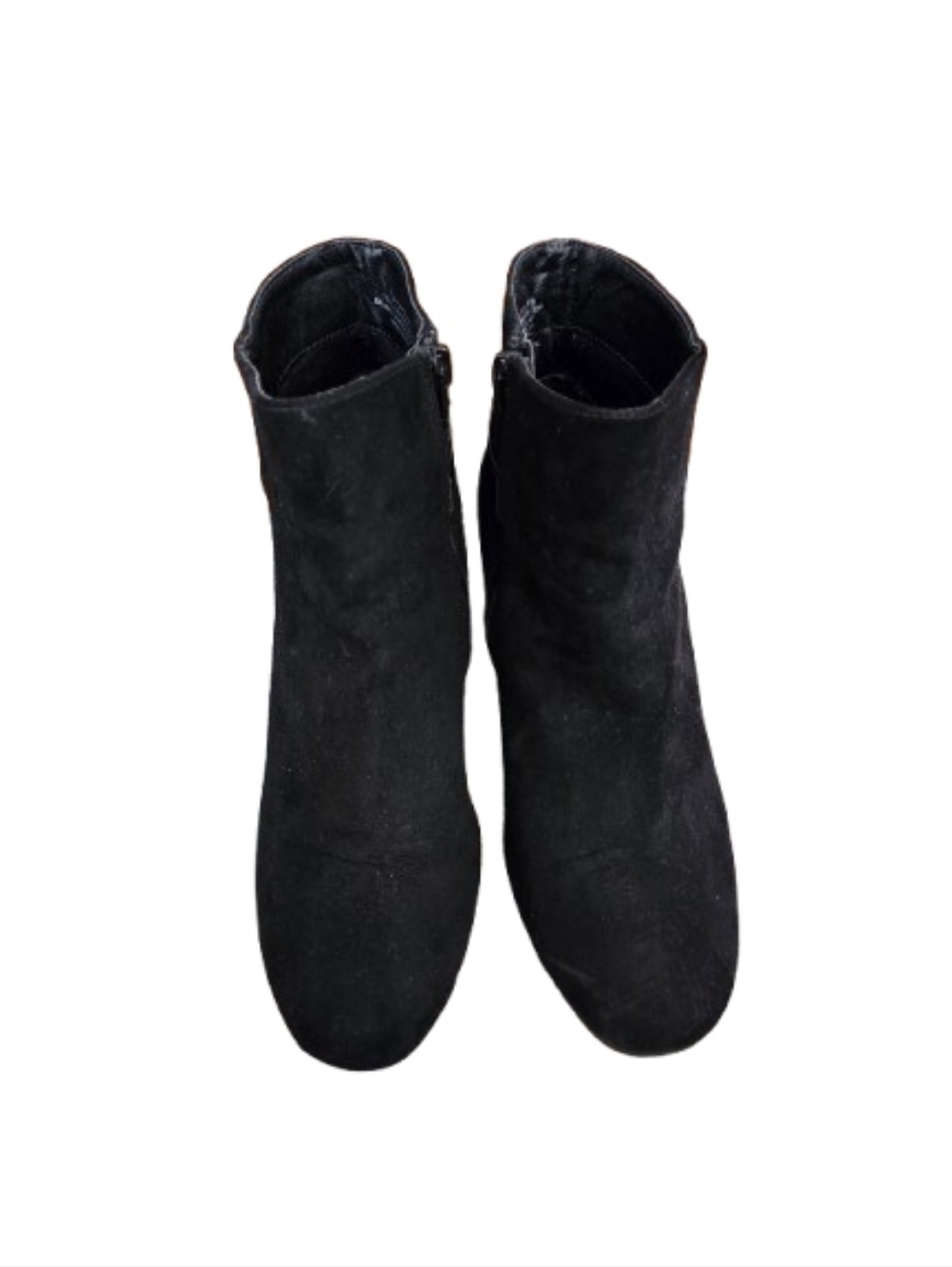 Solanz Shoes Women's Sleek Suede Buckle Round Toe Ankle Boots Witchy Gothic